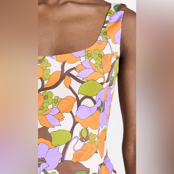 La Double J Sophia Floral Print Square Neck  Dress Size S - Picture 4 of 17